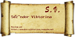 Sándor Viktorina névjegykártya